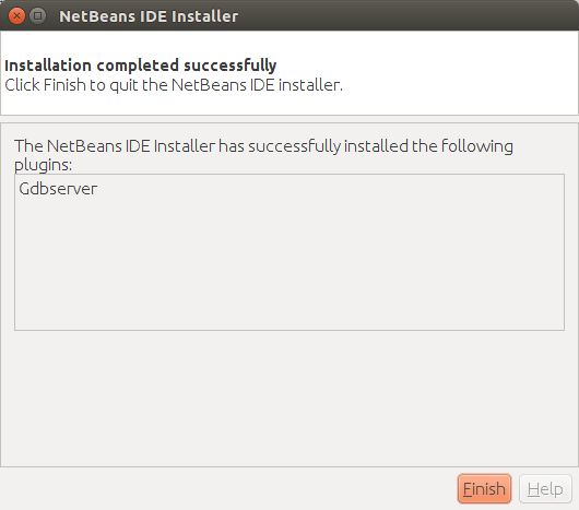 Netbeans plugin installation completed.